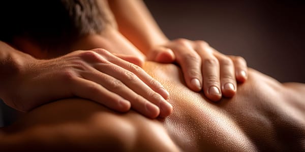 Mains en mouvement pendant un massage
